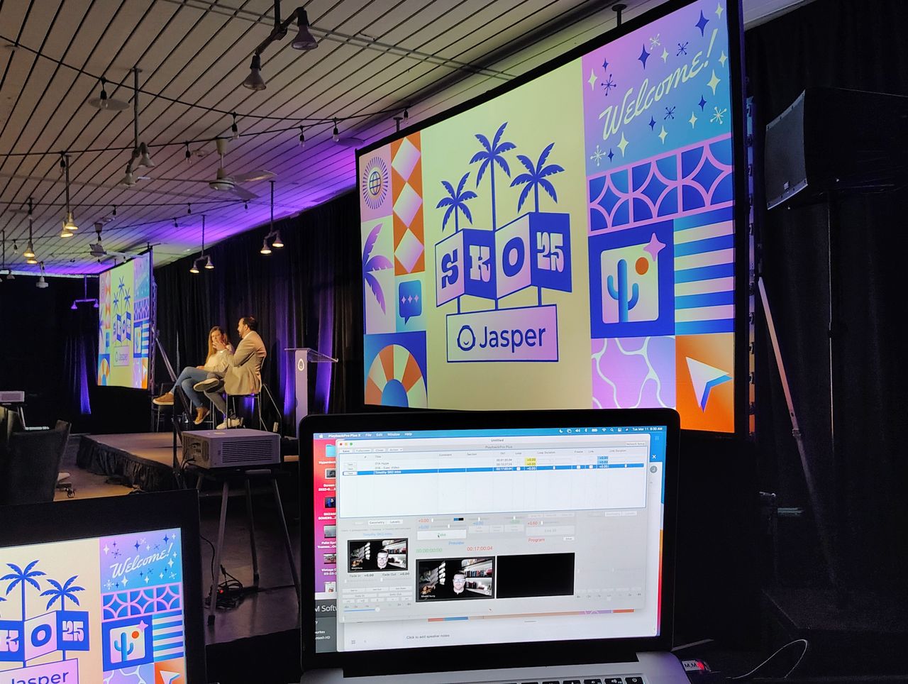 Event AV production with LED video wall